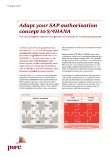 Adapt your SAP authorisation concept to S/4HANA