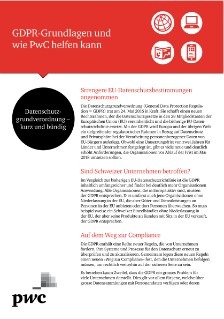 GDPR-Grundlagen und wie PwC helfen kann
