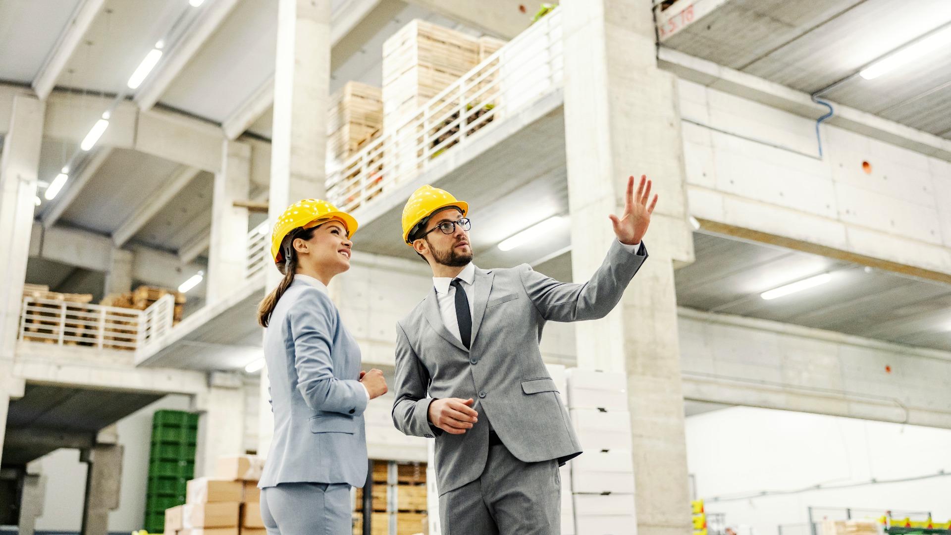 Colleagues in factory