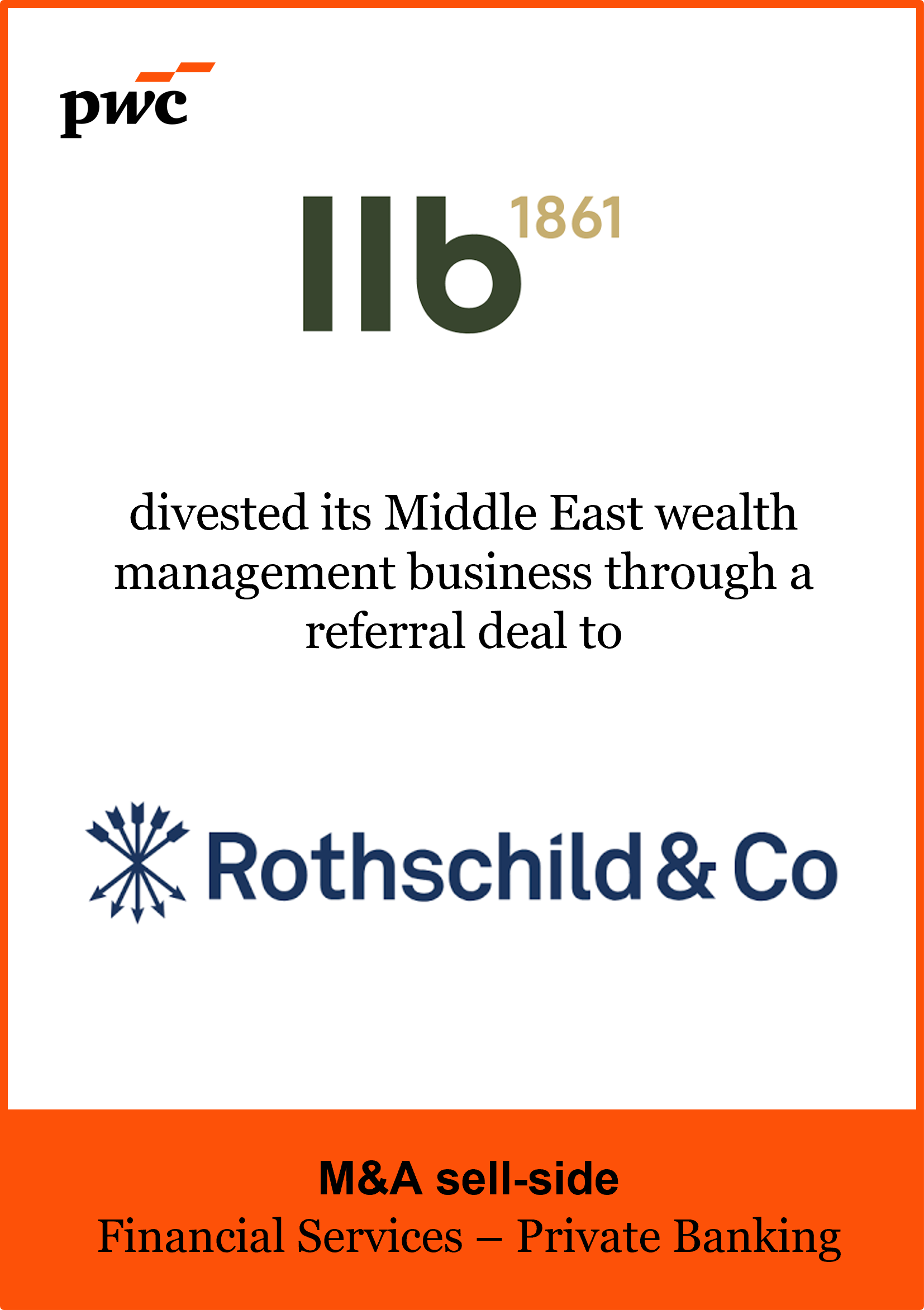 Successful Deals with PwC: LLB divests its Middle East business to  Rothschild & Co Bank AG through a referral agreement