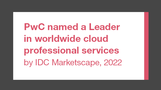 idc Marketscape cloud transformation Pwc Switzerland