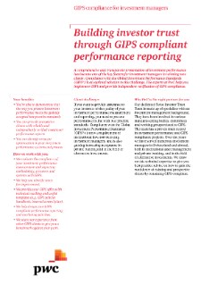 GIPS compliance for investment managers