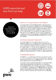 GDPR essentials and how PwC can help